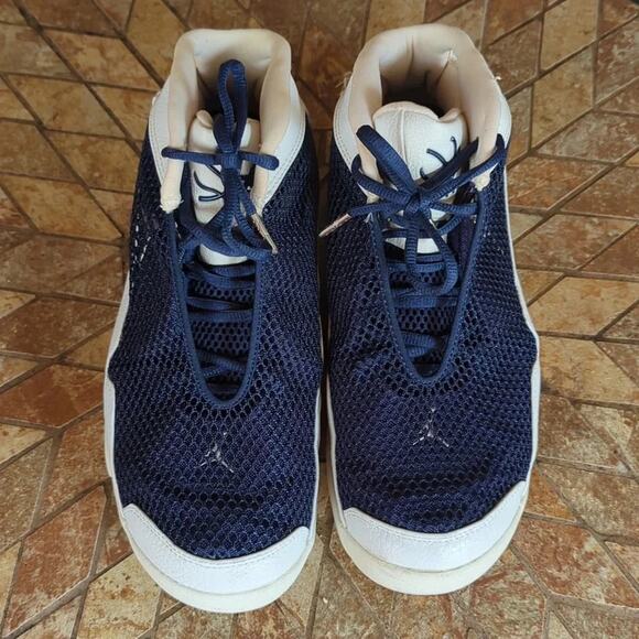 2002 Vintage Nike Air Jordan Jumpman Team Bizness 020810-LN3 Sz 10.5 White/Blue - Picture 2 of 10